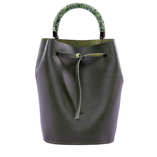 BARREL SAFFIANO GREEN