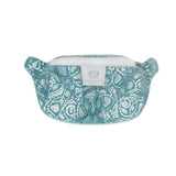 WAIST BAG BLUE SUEDE WITH PRINT